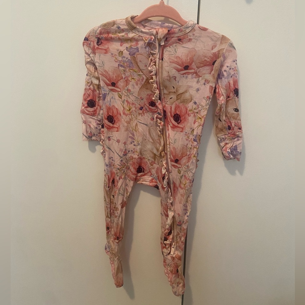 Posh Peanut Pink Floral Baby Outfit